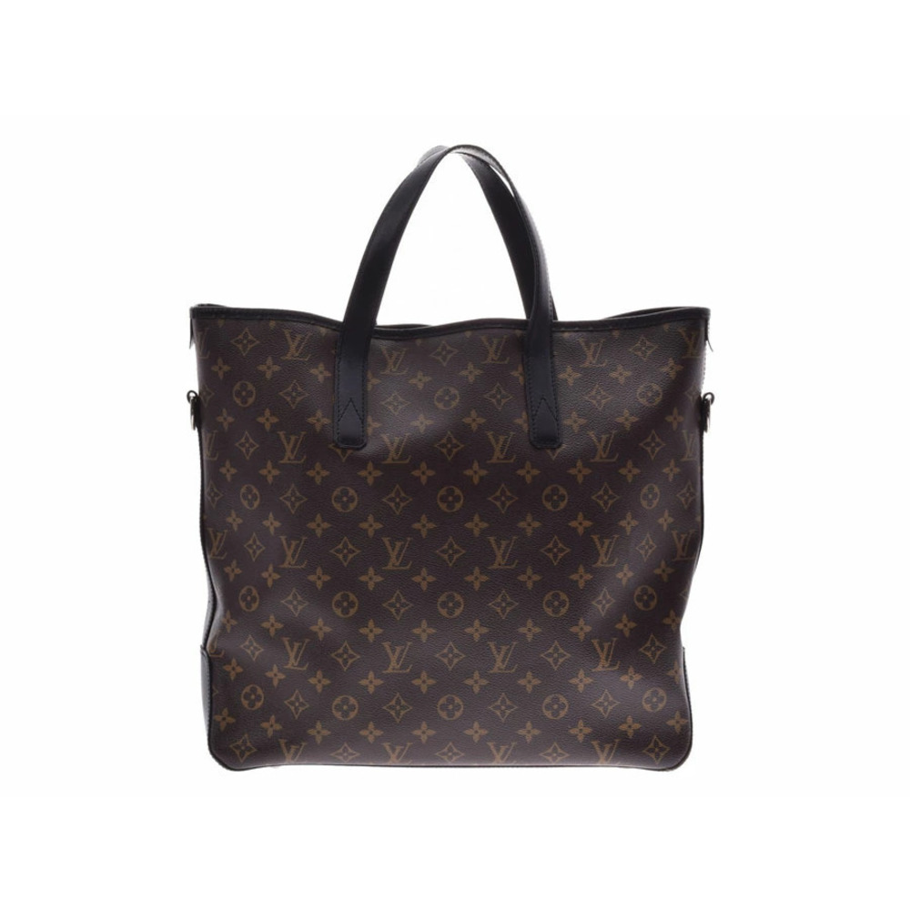 Louis Vuitton Macassar Brown Davis Black Brown Leather Tote Bag Strap